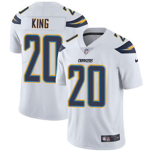 Nike Chargers #20 Desmond King White Men's Stitched NFL Vapor Untouchable Limited Jersey - Click Image to Close